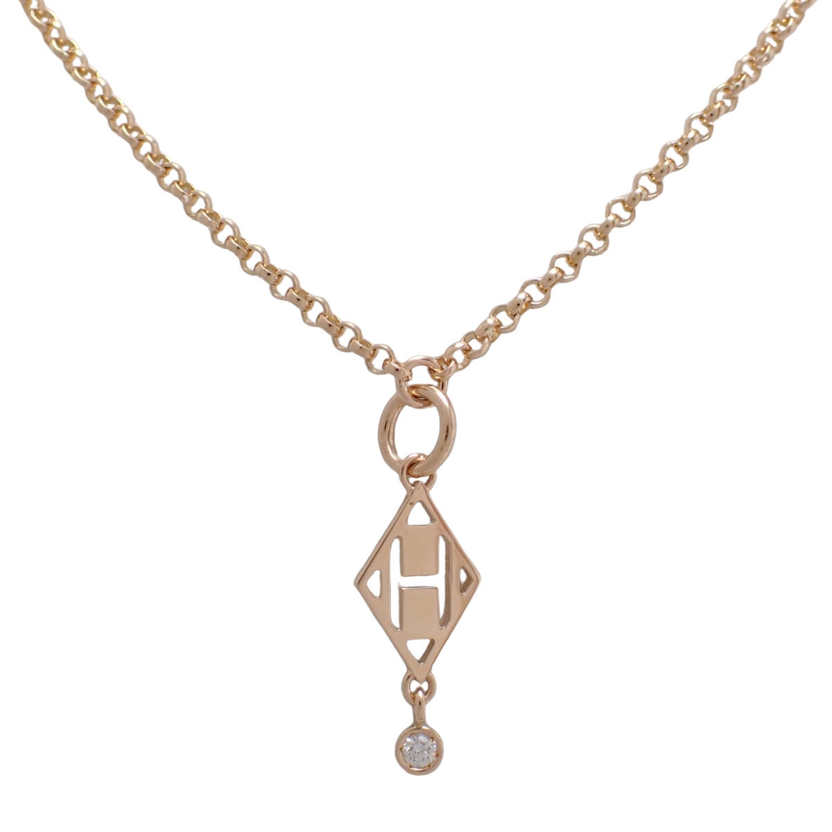 Gunbird necklace in diamond and pink gold (18KPG)