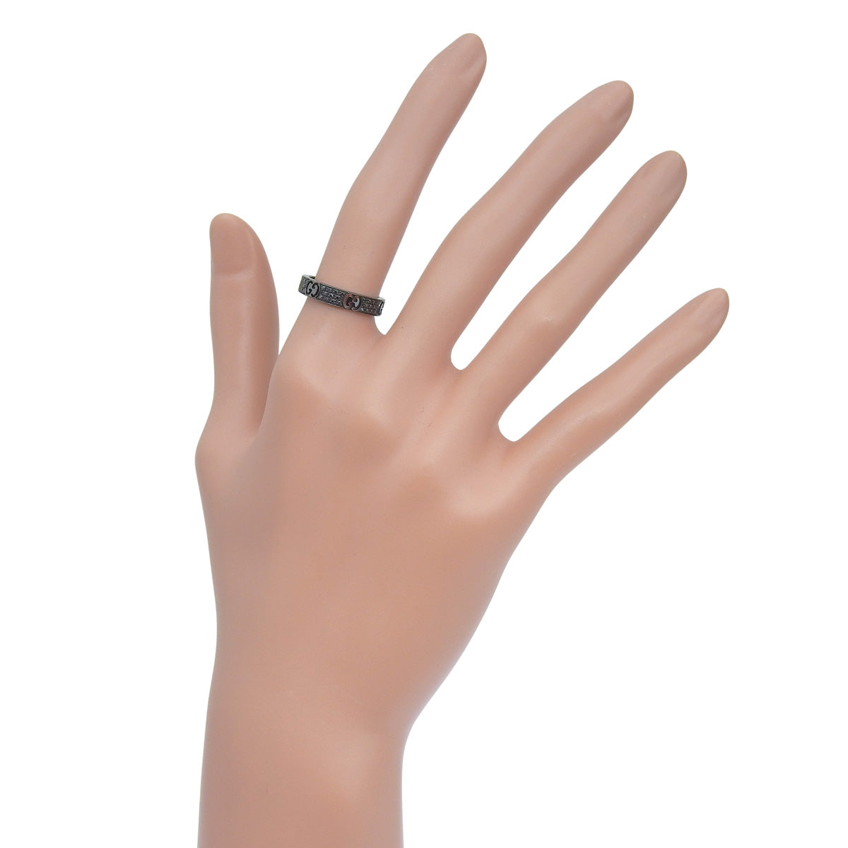 Icon Stardust Ring, Black Diamond, White Gold, 18K White Gold, 3.4g