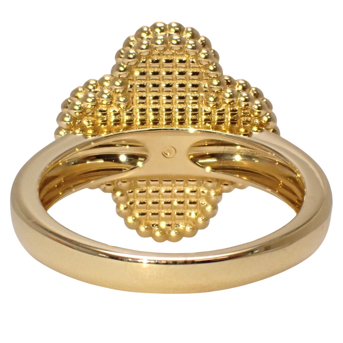 ヴィンテージ アルハンブラ リング マザーオブパール/ダイヤモンド イエローゴールド K18YG