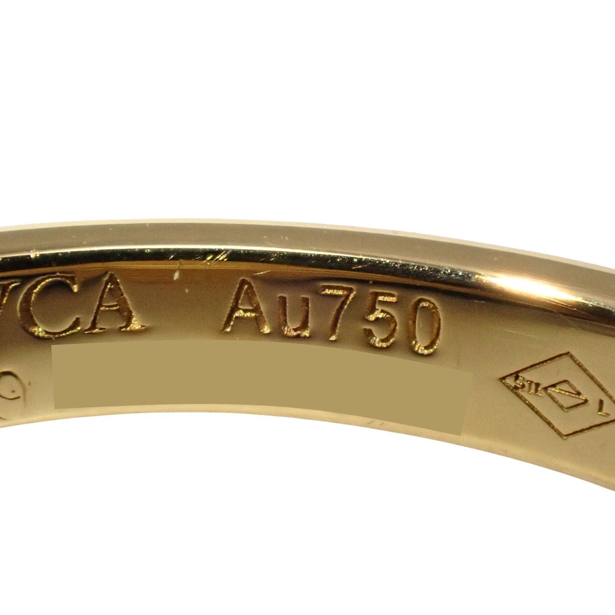 ヴィンテージ アルハンブラ リング マザーオブパール/ダイヤモンド イエローゴールド K18YG