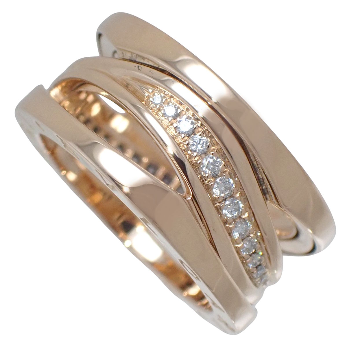 B.zero1 传奇戒指 钻石粉金 K18PG