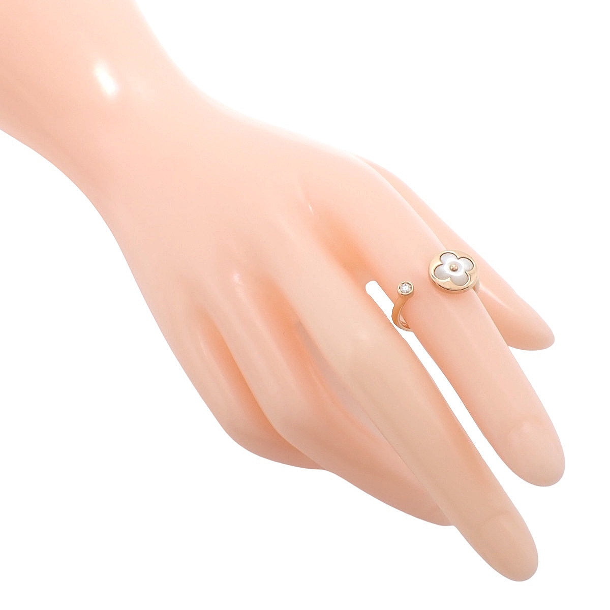 リング サン ブロッサム ミニ マザーオブパール/ダイヤモンド ピンクゴールド K18PG