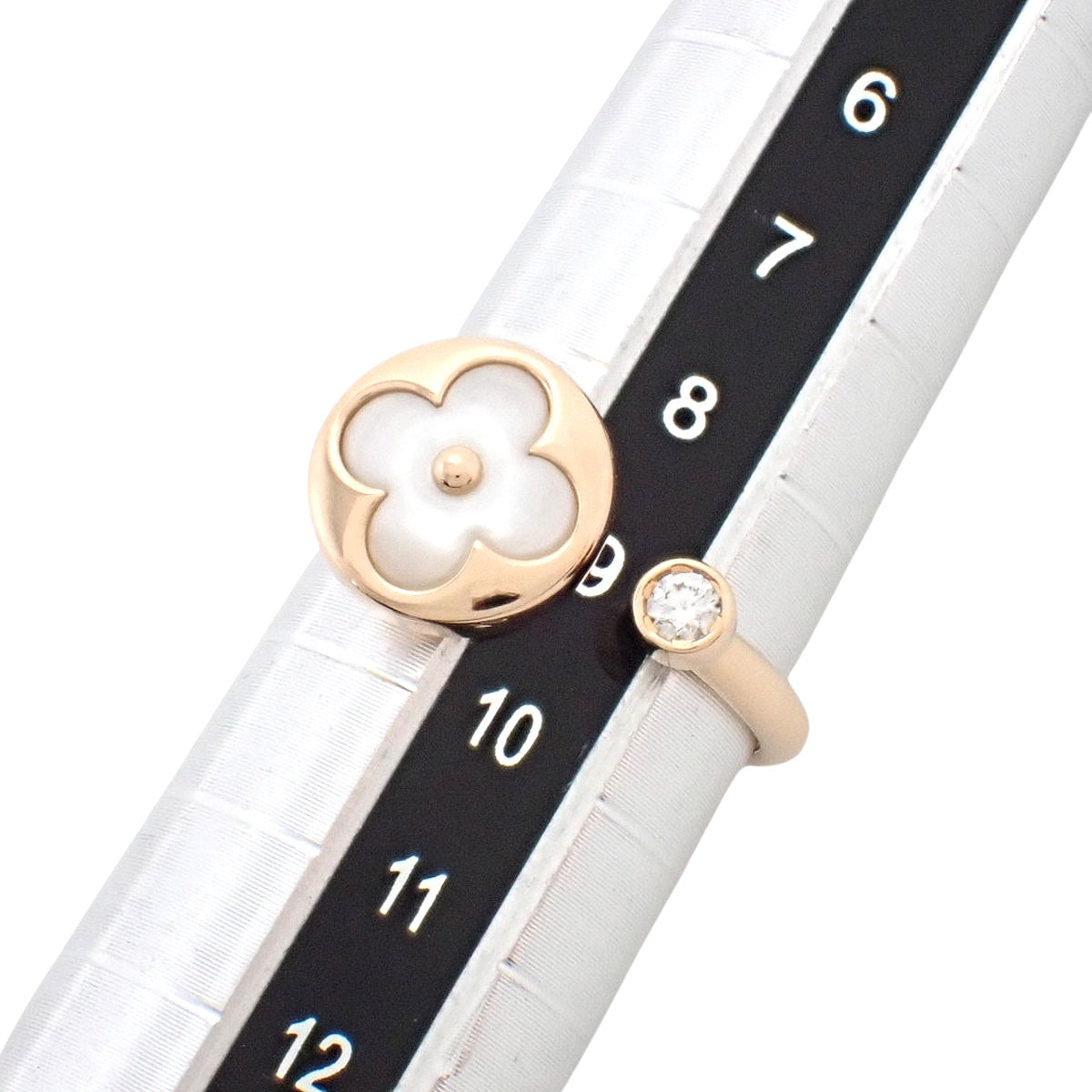 リング サン ブロッサム ミニ マザーオブパール/ダイヤモンド ピンクゴールド K18PG