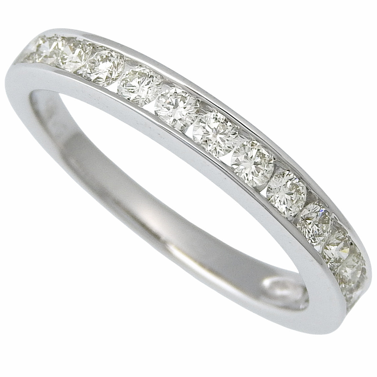 ハーフエタニティ リング D0.50 K18WG 11.5(51.5)号 2.6g