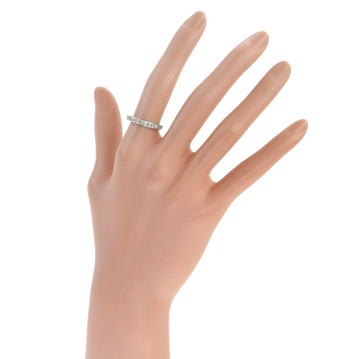 ハーフエタニティ リング D0.50 K18WG 11.5(51.5)号 2.6g