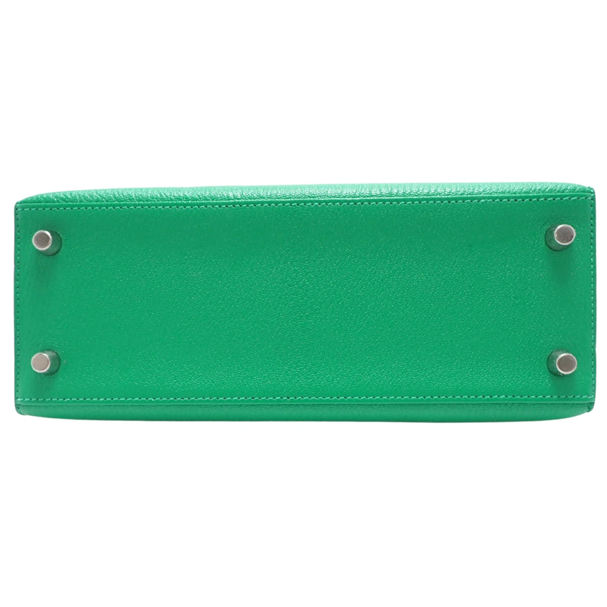 ケリー25 (外縫い) シェーブル ミント マッシュルーム マットシルバー金具 U刻印