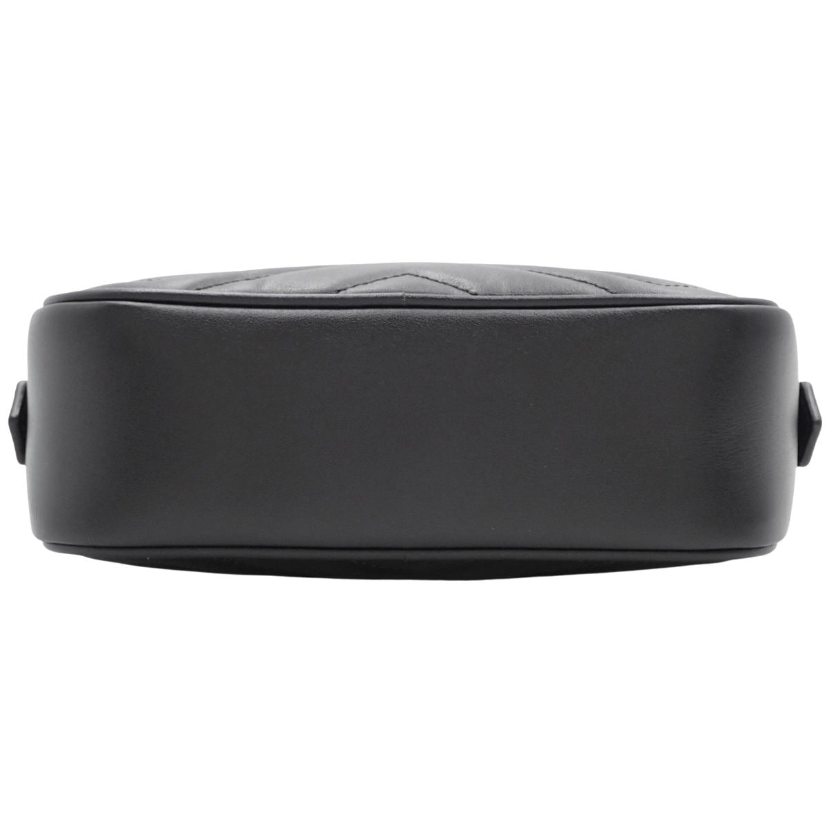 GGマーモント キルティング ミニバッグ レザー ブラック 448065