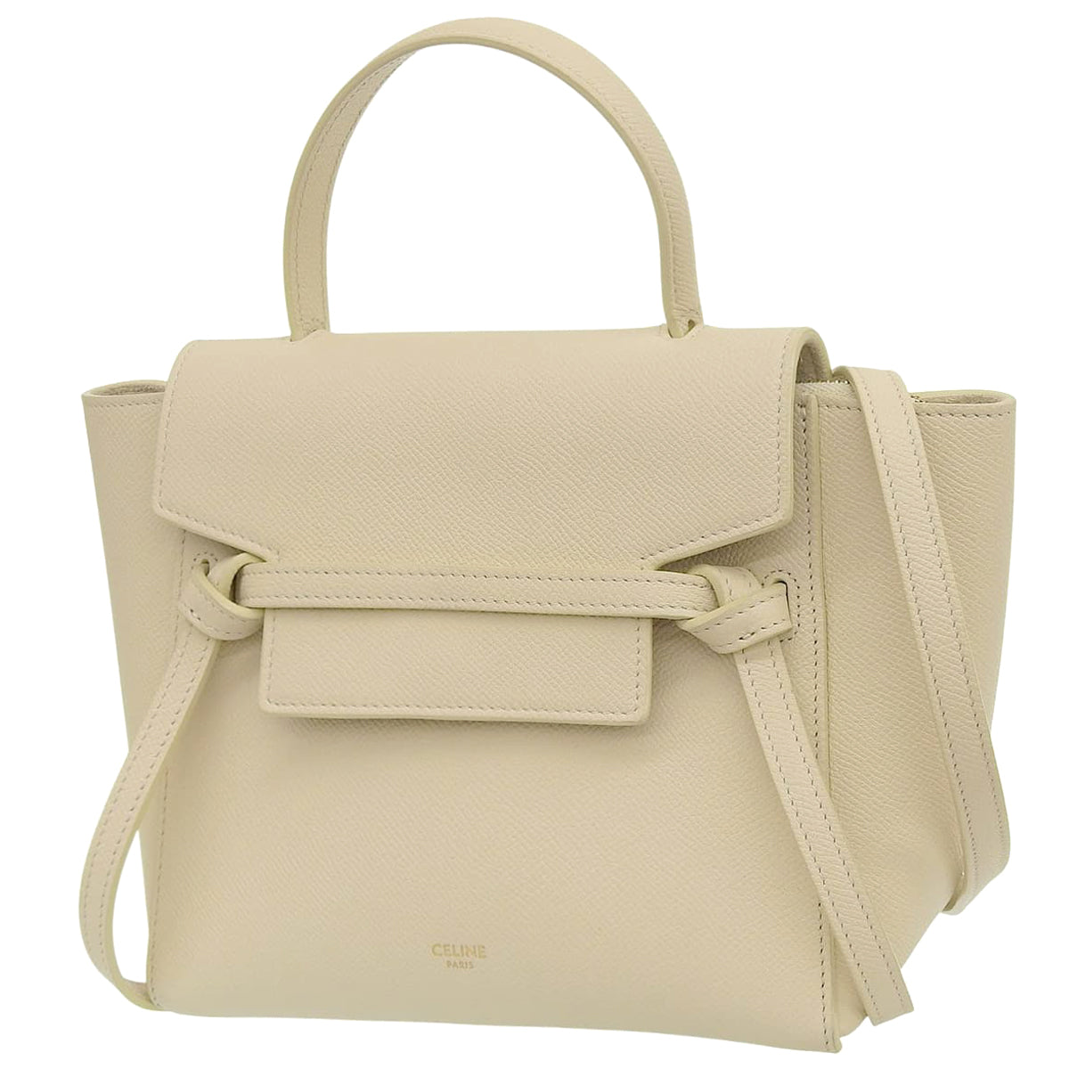 ナノ ベルトバッグ グレインドカーフスキン アイボリー 189003ZVA