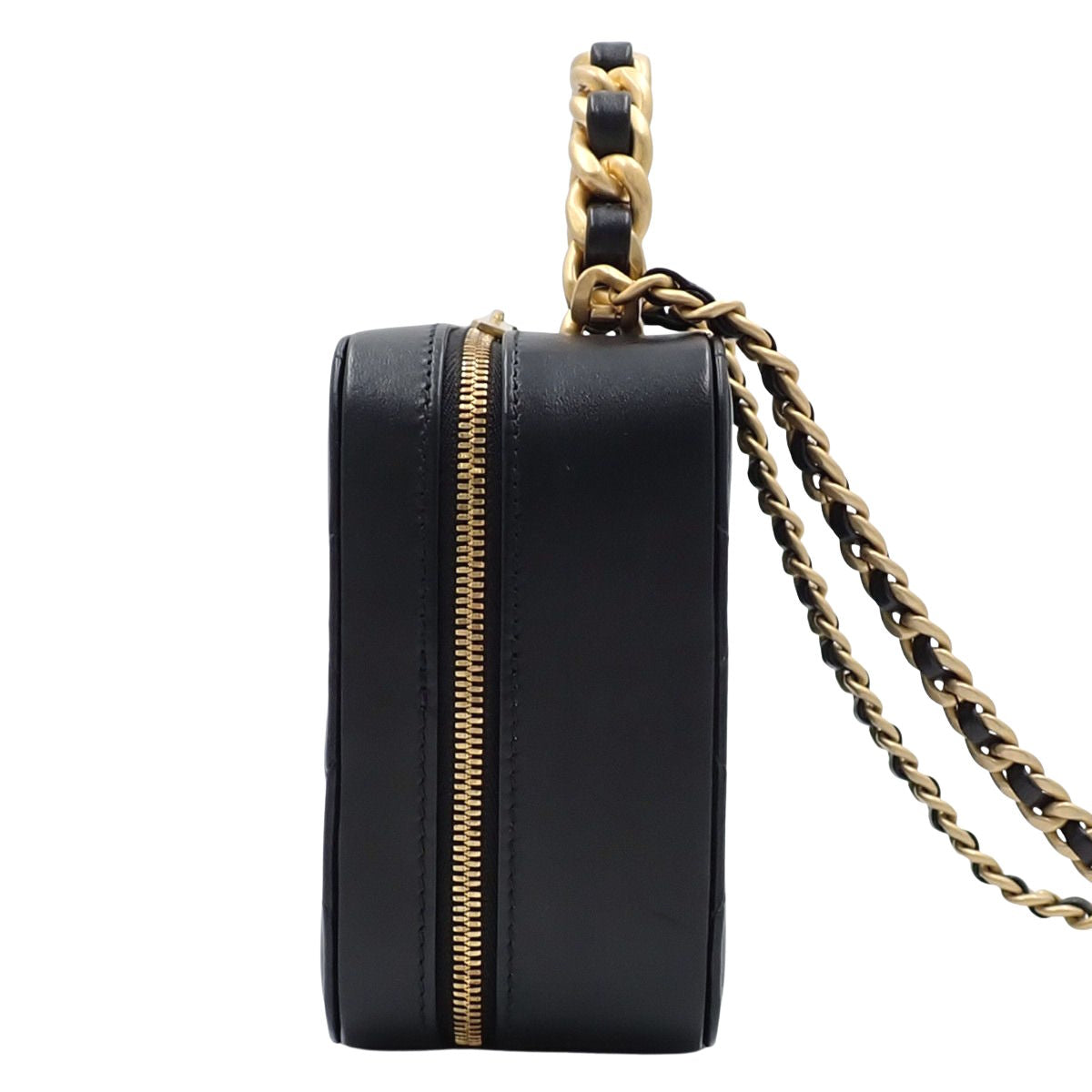 マトラッセ トップハンドル 2WAYバッグ ラムスキン ブラック AS3318