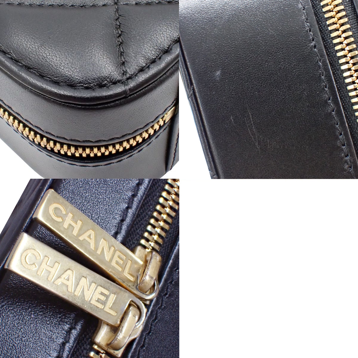 マトラッセ トップハンドル 2WAYバッグ ラムスキン ブラック AS3318