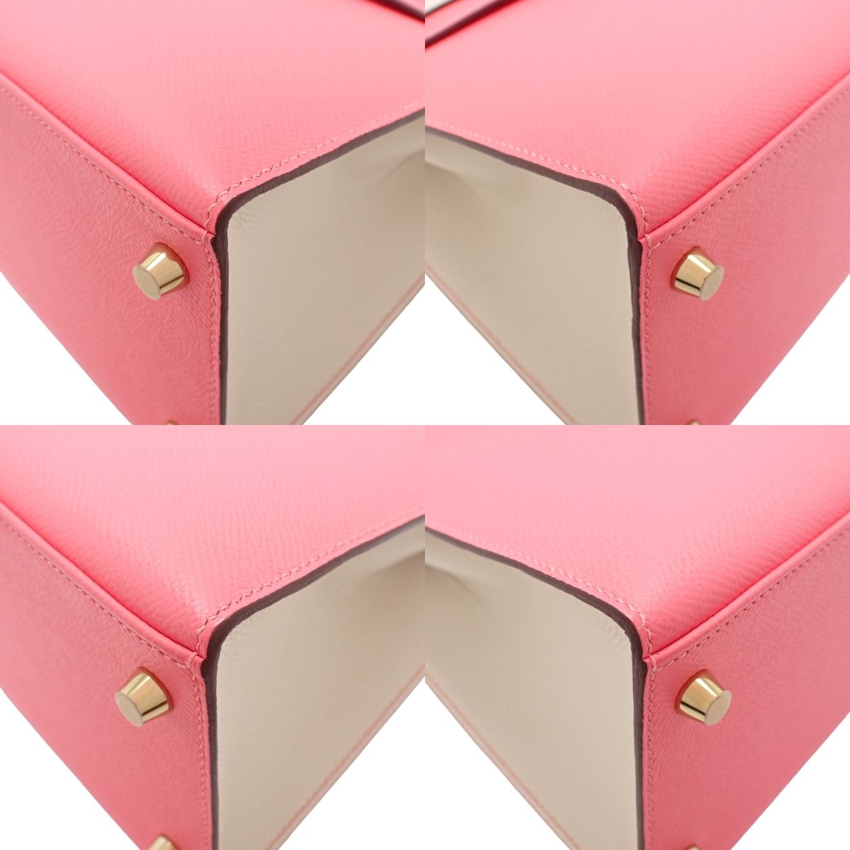 ケリー28 (外縫い) ヴォーエプソン ローズアザレ クレ マットゴールド金具 A刻印