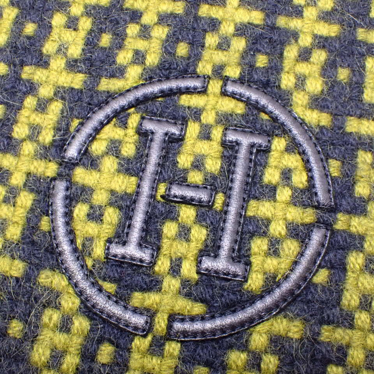 マフラー グラフィックH カシミヤ マリン シャルトルーズ