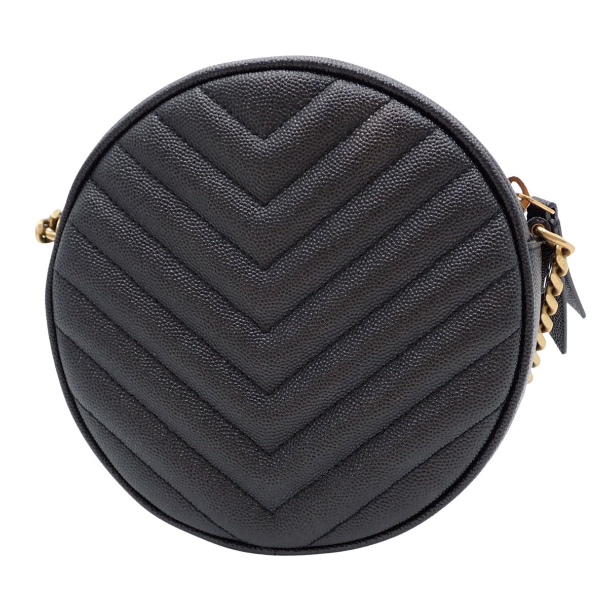 ヴィニル チェーンショルダーバッグ レザー ブラック 610436