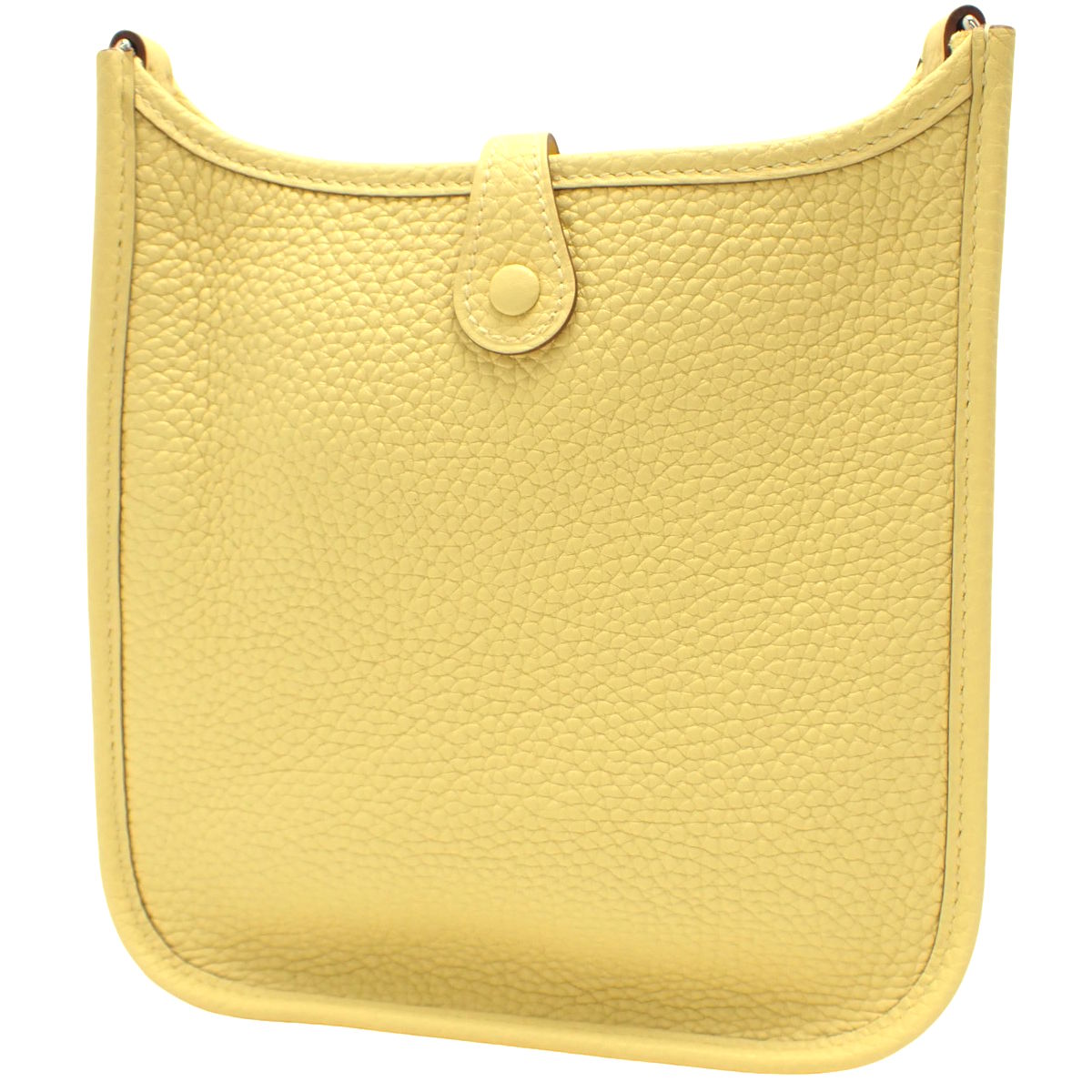 Evelyn Amazon TPM Taurillon Clemence Jaune Poussin/Clay,配银色五金件和 Z 字印记