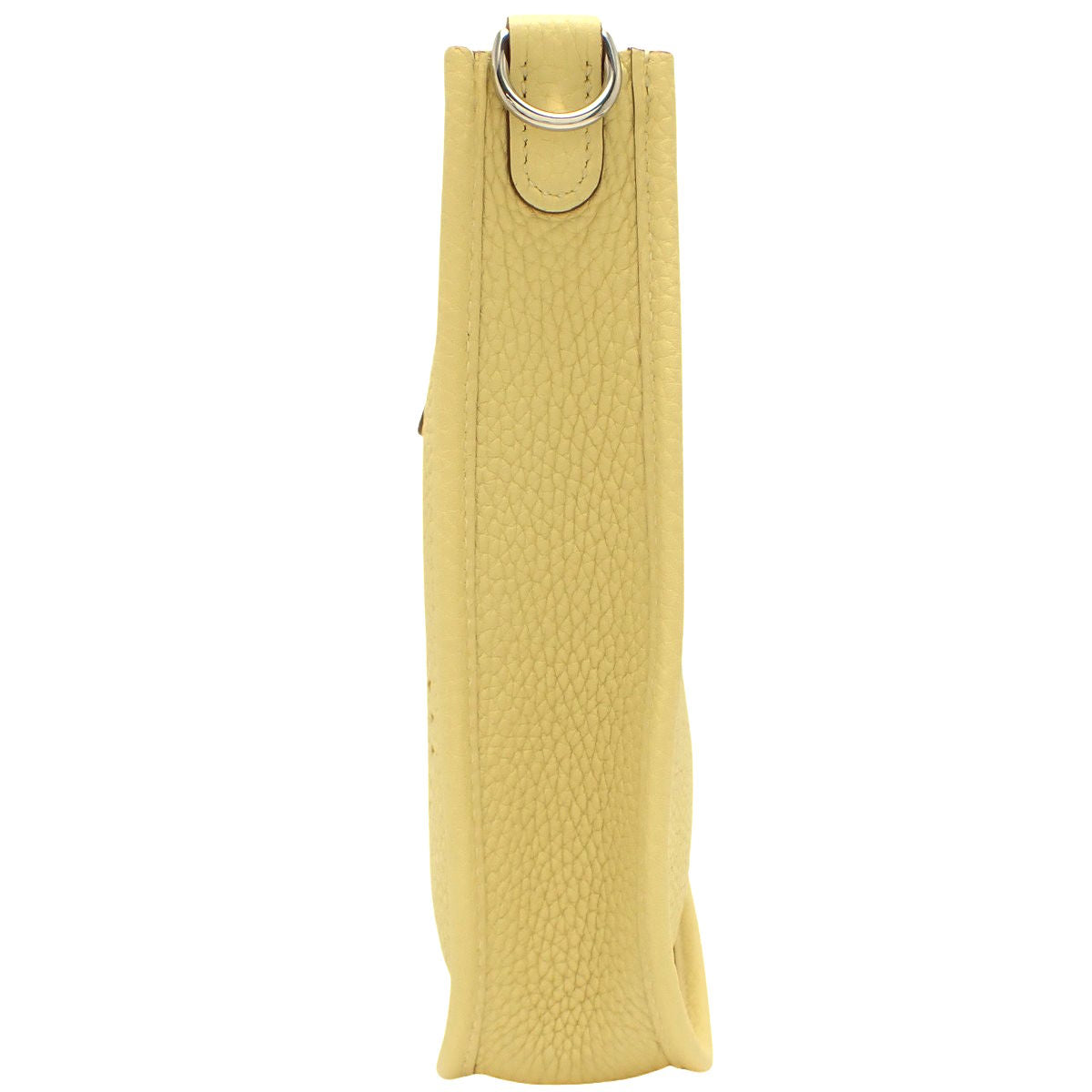 Evelyn Amazon TPM Taurillon Clemence Jaune Poussin/Clay,配银色五金件和 Z 字印记