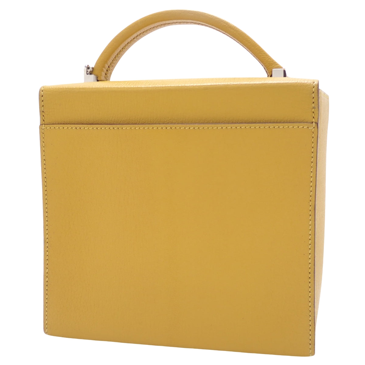 Synetic Chèvre Jaune Ambre Silver Hardware C stamp