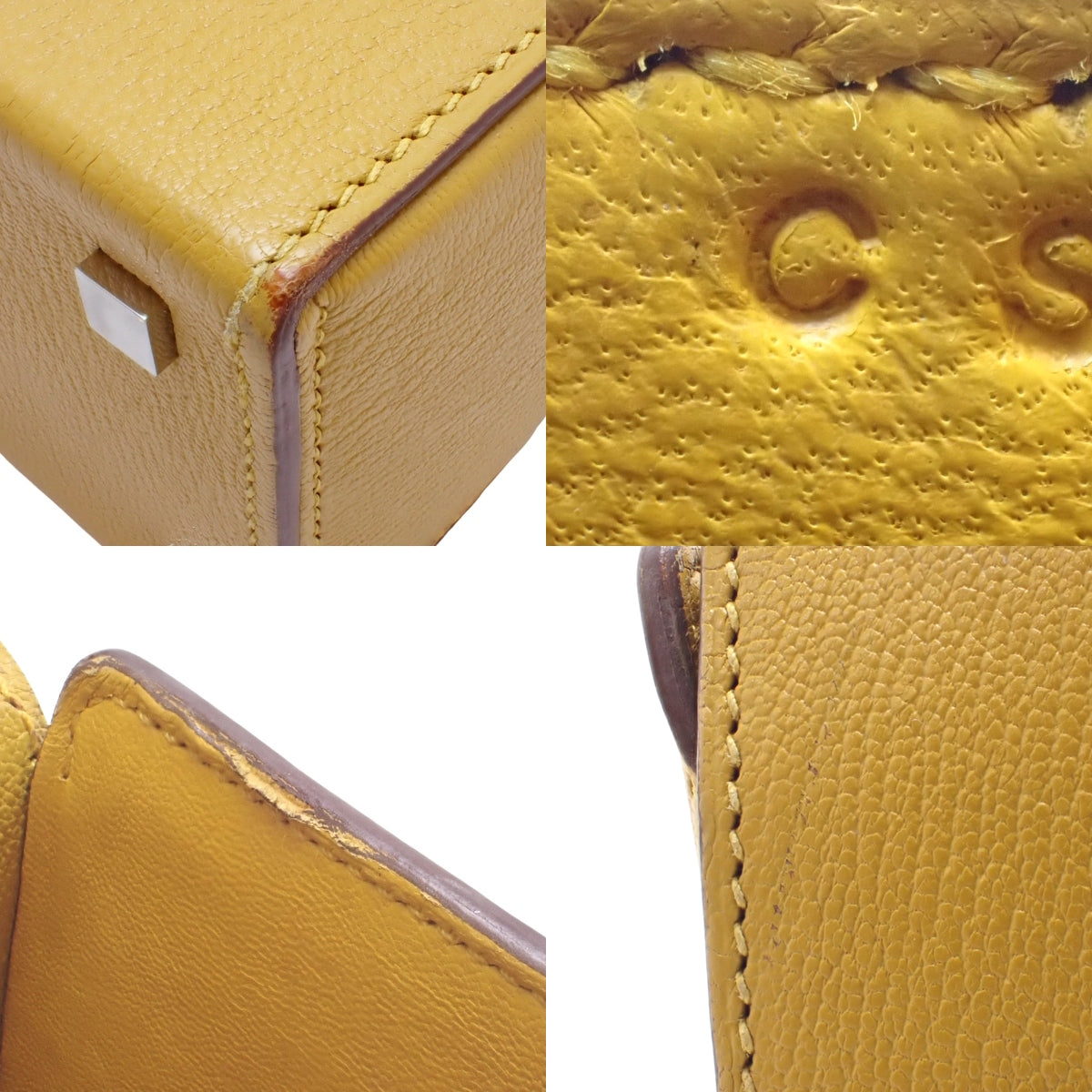 电影 Chevre Jaune Ambre 银色五金 C 印章