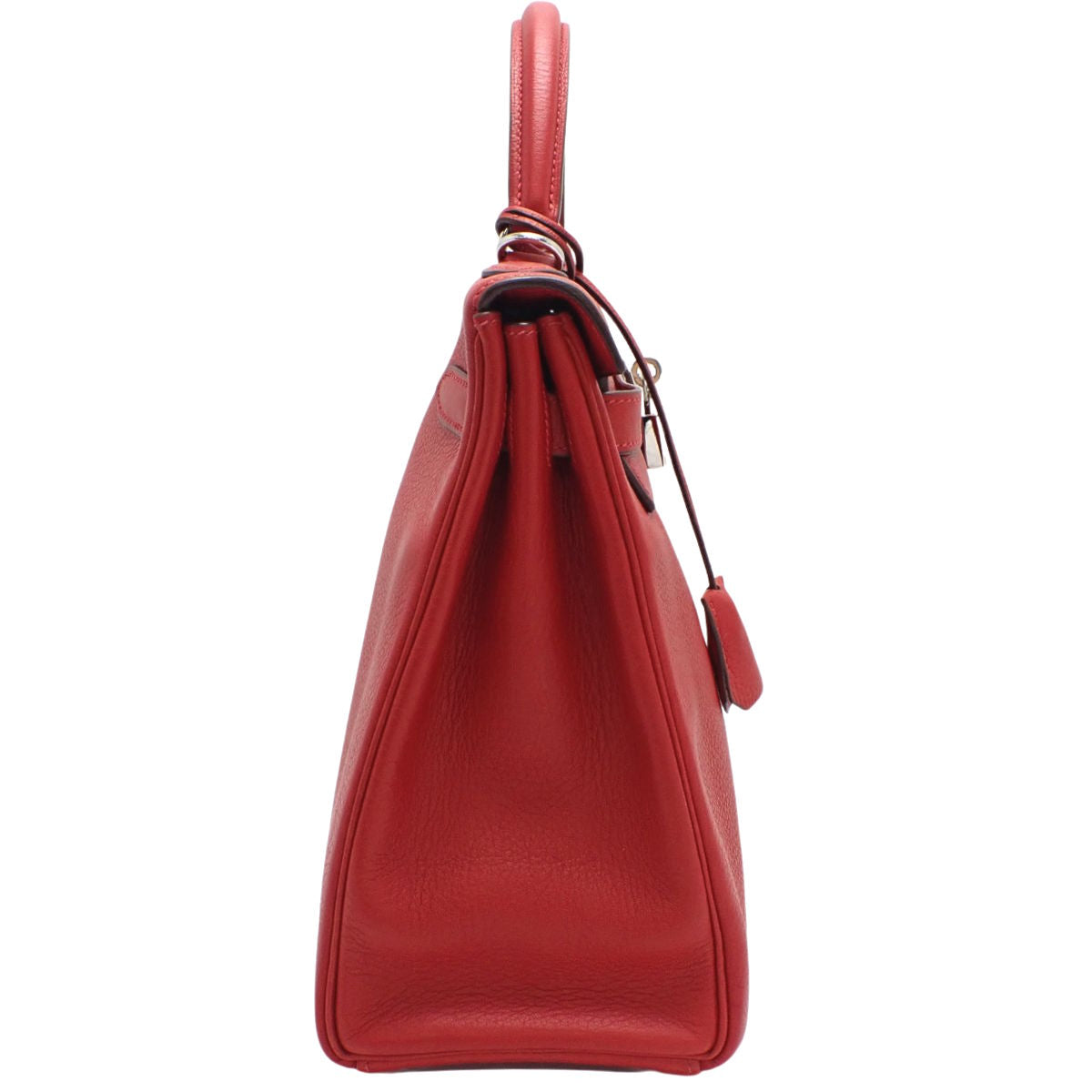 Kelly 32(内缝线)Togo Rouge Kazak,银色五金,□I 印章