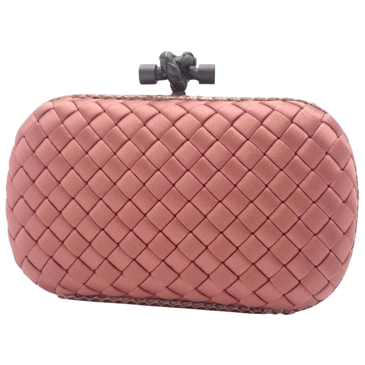 イントレチャート ノット クラッチ サテン アイヤーズ(パイソン) ピンク 113085