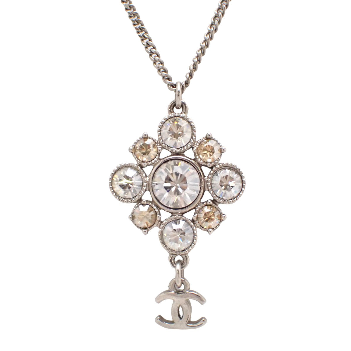 ココマーク ラインストーン ネックレス メタル