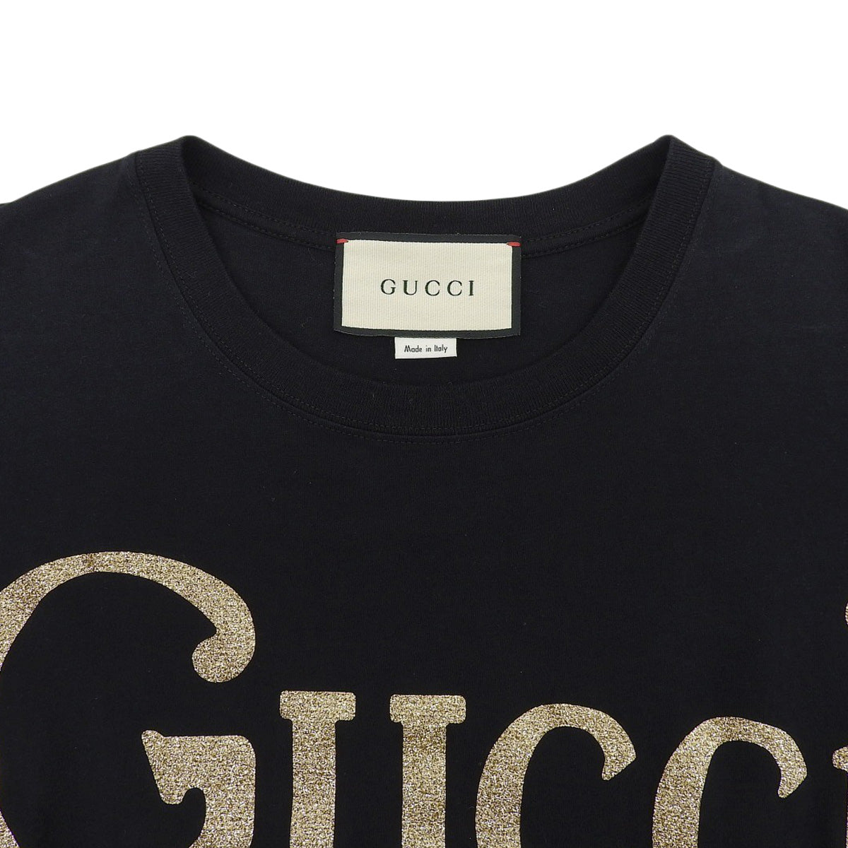 Glitter logo print T-shirt XS