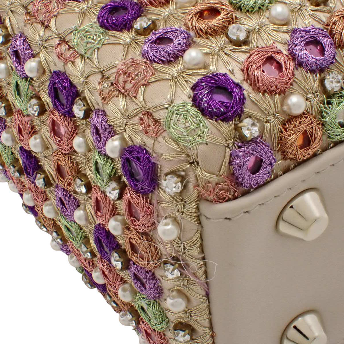 Lady Dior Mini Leather Embroidered Sequins Shoulder Bag in Beige, Purple, Green/Orange, and Multicolor Sequins