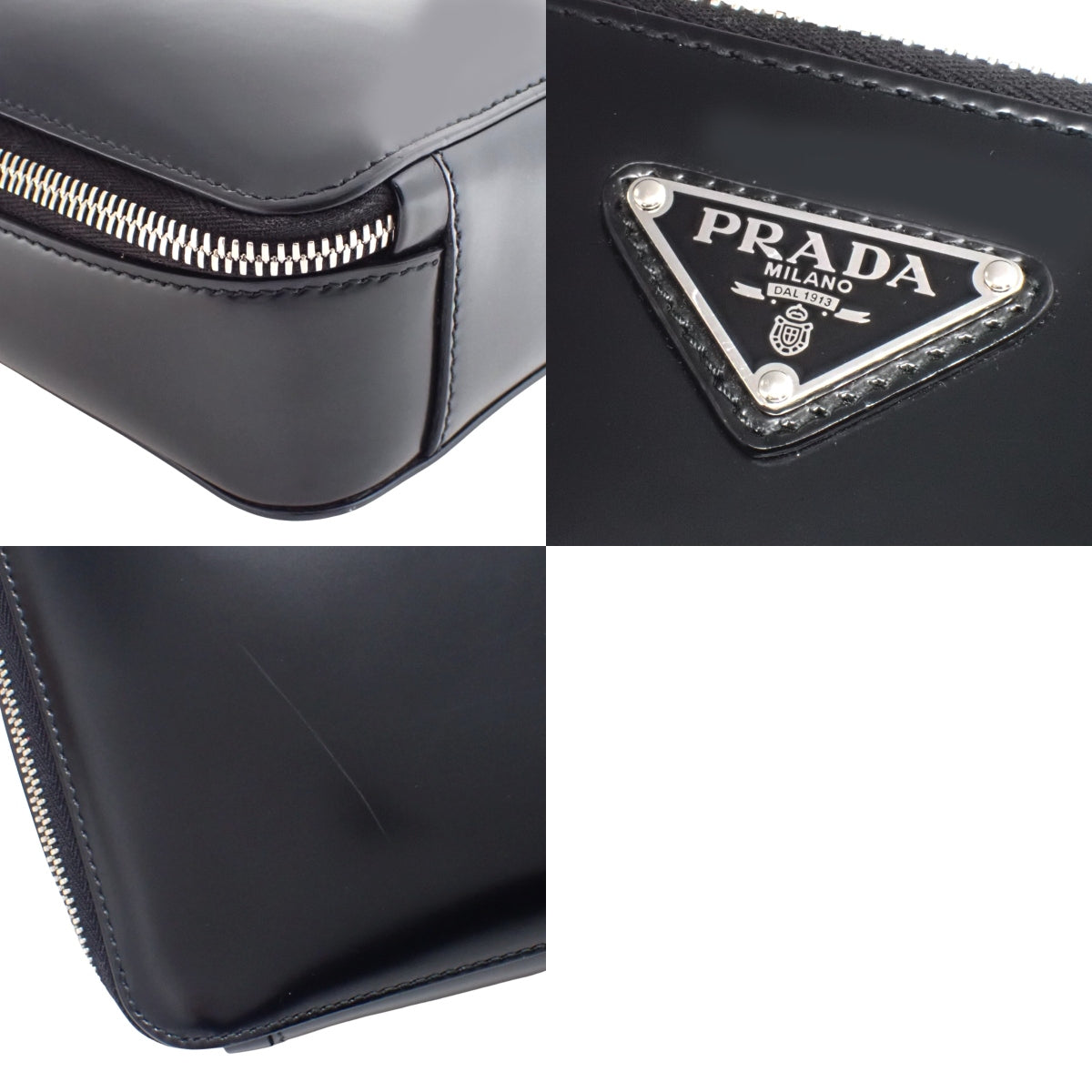 ブリック トライアングルロゴバッグ レザー NERO ネロ 2VH069