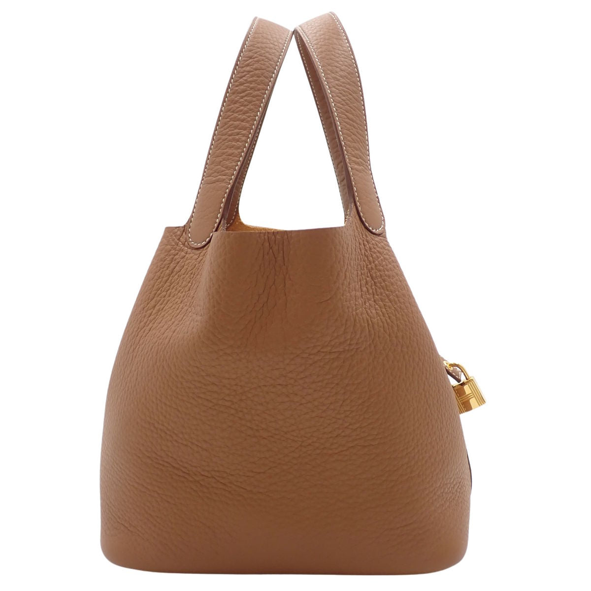 Picotin Lock MM, Taurillon Clemence leather, gold hardware, double stamped