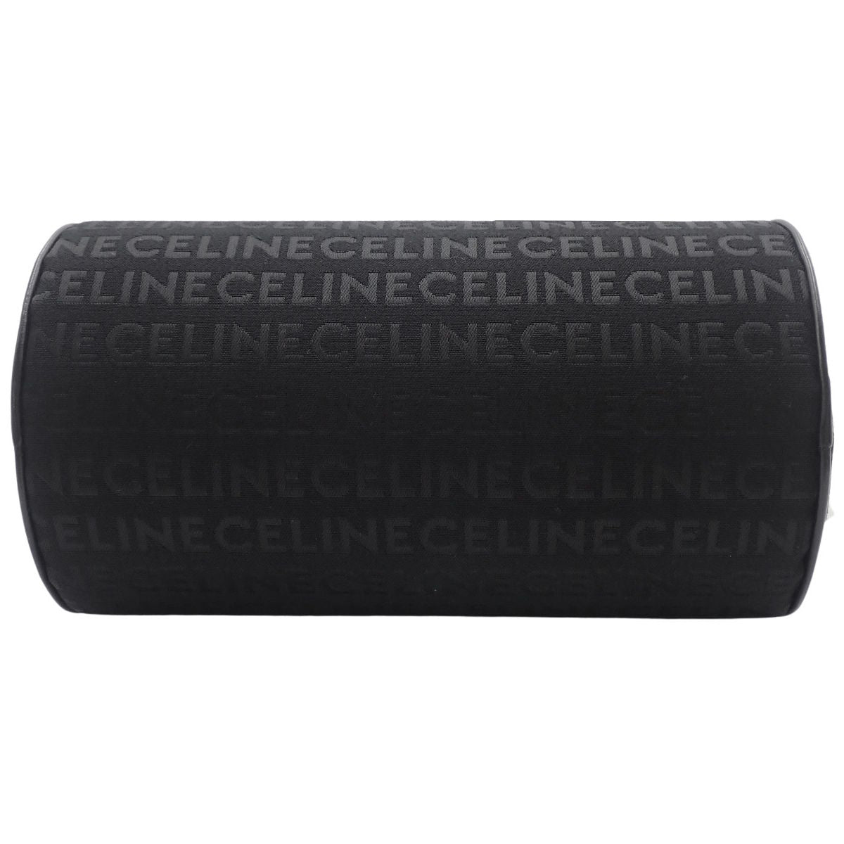 シリンダー ショルダーバッグ キャンバス レザー ブラック