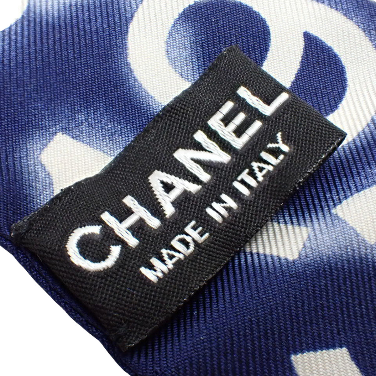 ココマーク リボンスカーフ シルク ネイビー