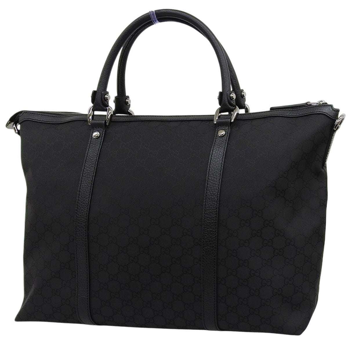 GG Canvas 2-Way Bag Black 339550