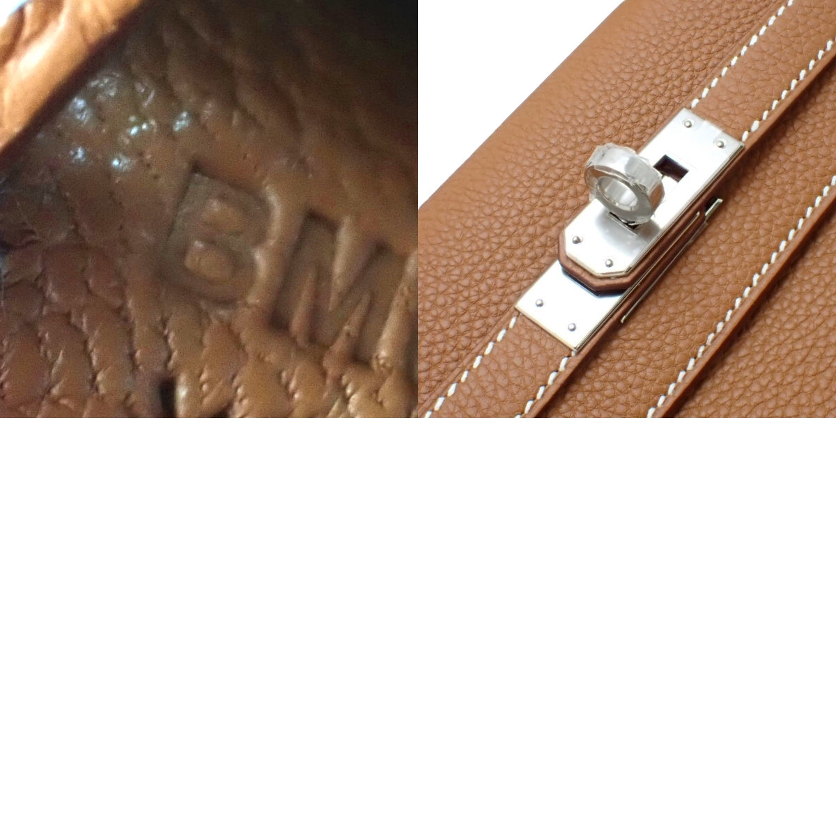 【未使用】ケリー25 (内縫い) トゴ ゴールド シルバー金具 B刻印