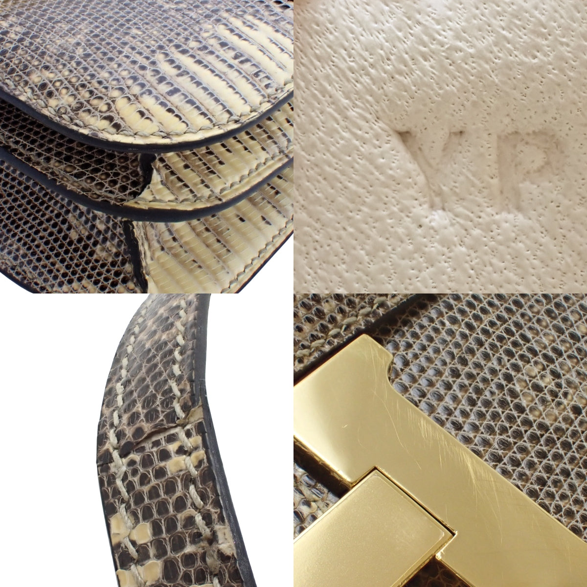 コンスタンスミニ3 リザード オンブレ ゴールド金具 Y刻印