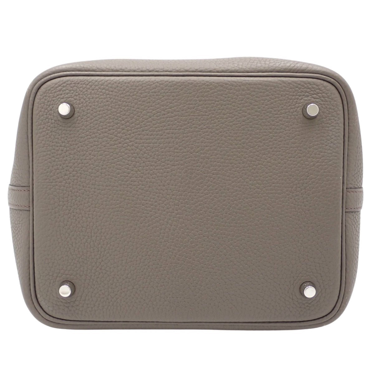 Picotin Lock MM, Taurillon Clemence leather, palladium hardware, Etain, C stamp