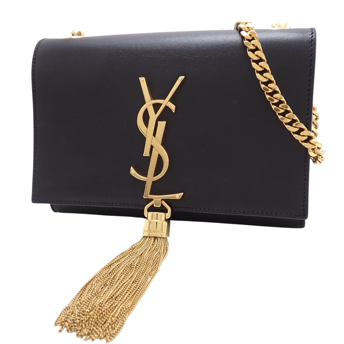 ケイト スモールチェーンショルダーバッグ レザー ブラック 354120