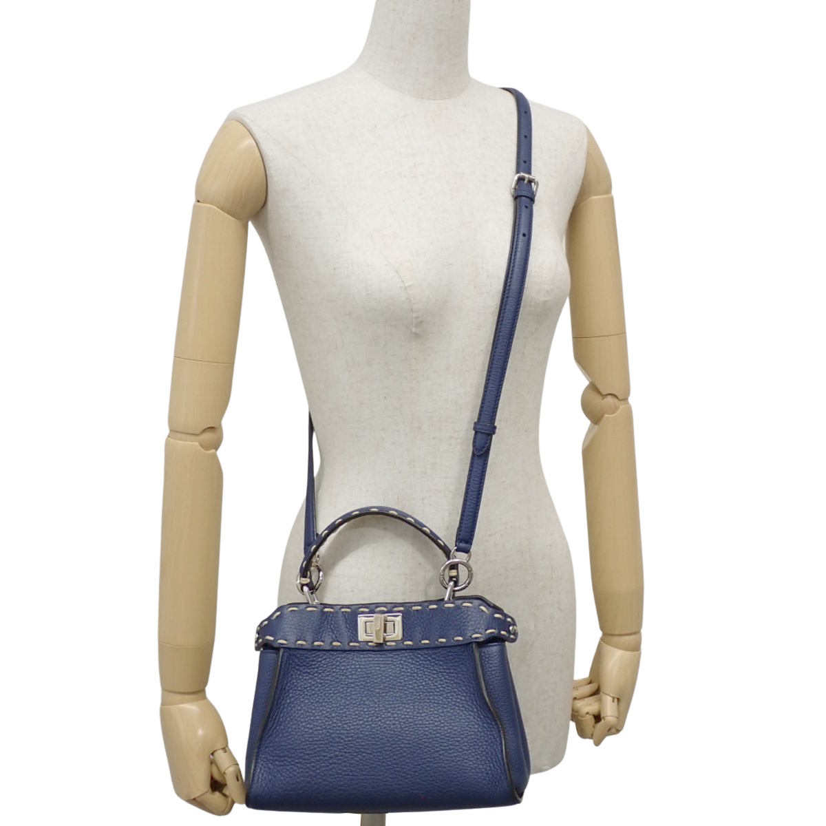 Selleria Peekaboo Mini Calfskin Blue 8BN244