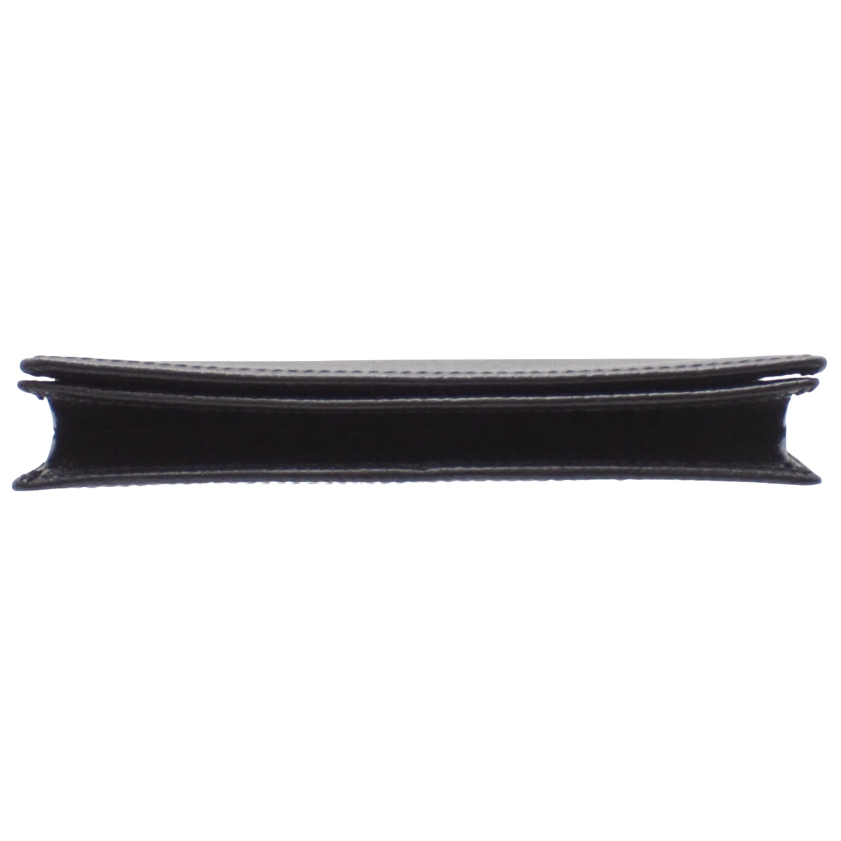 Business card holder in grained leather, black, 20358