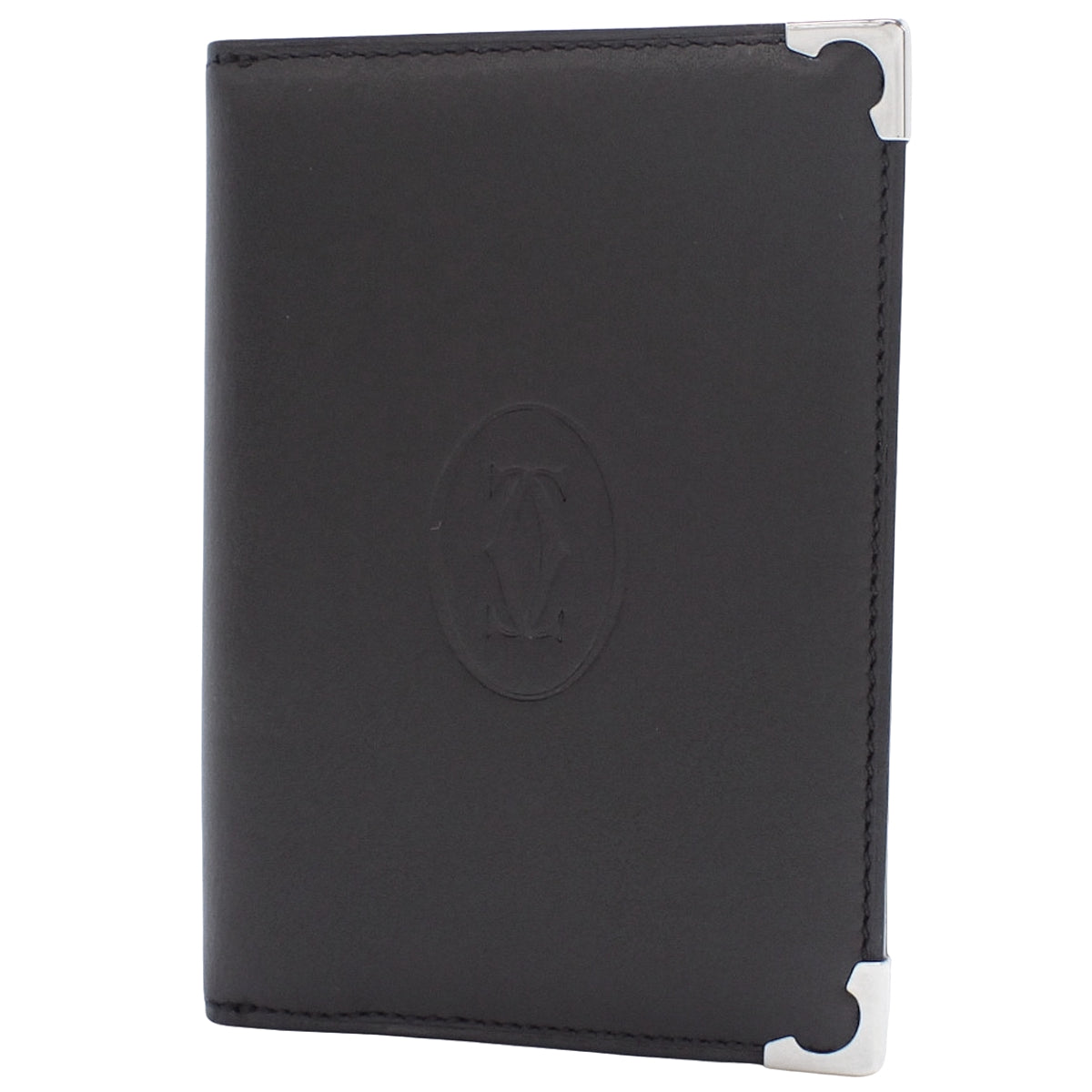 マスト ドゥ カルティエ カボション カードケース レザー ブラック