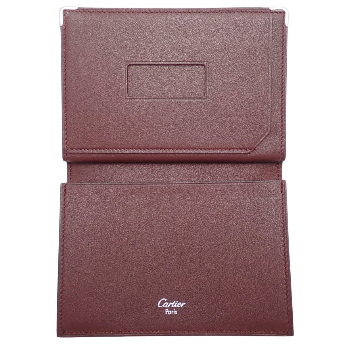 Must de Cartier Cabochon Card Case, Leather, Black, L3000593