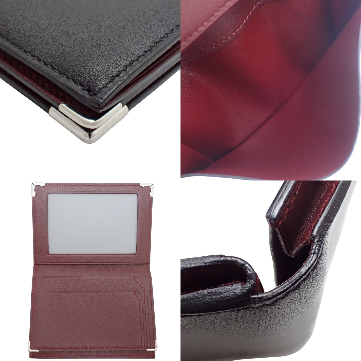 Must de Cartier Cabochon Card Case, Leather, Black, L3000593