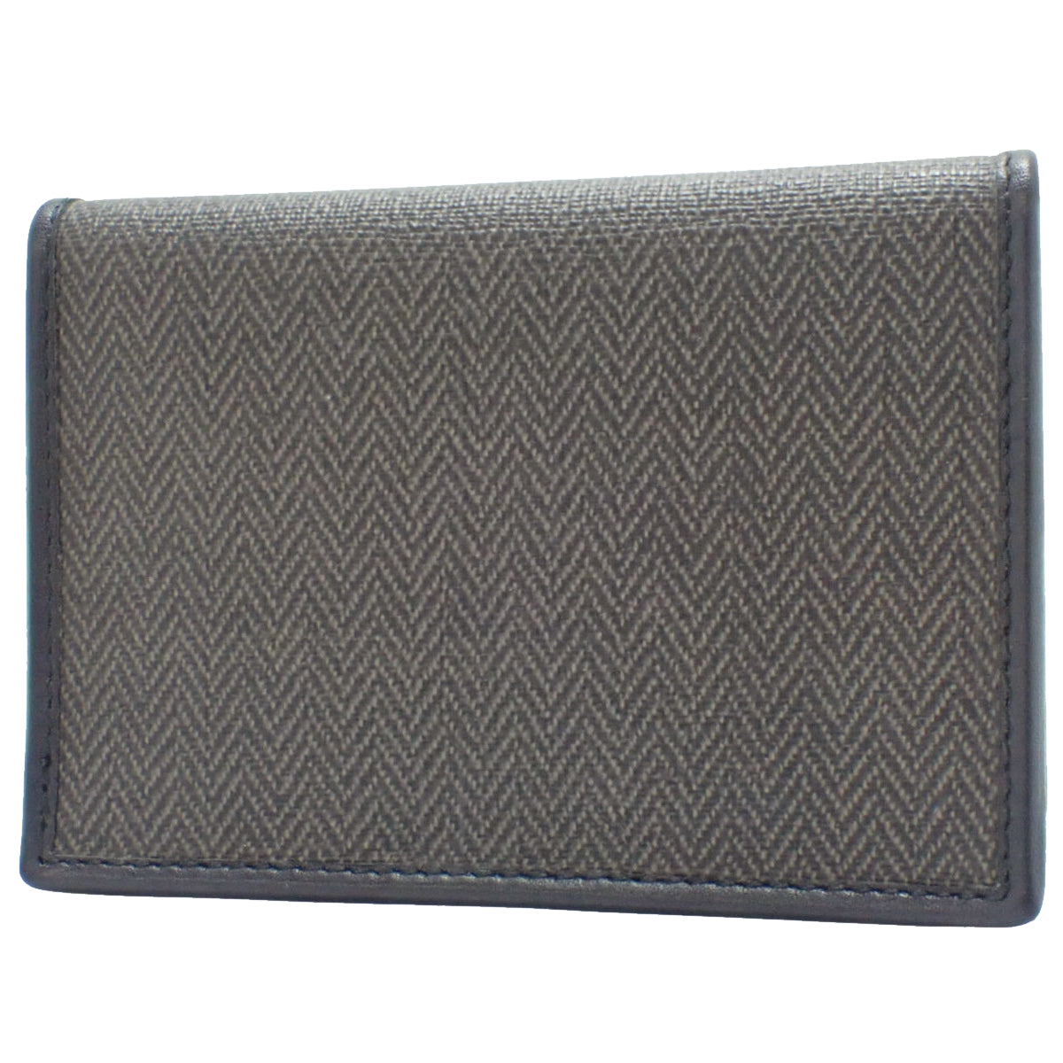 ウィークエンド 名刺入れ PVCコーティングキャンバス レザー ブラック グレー 32588
