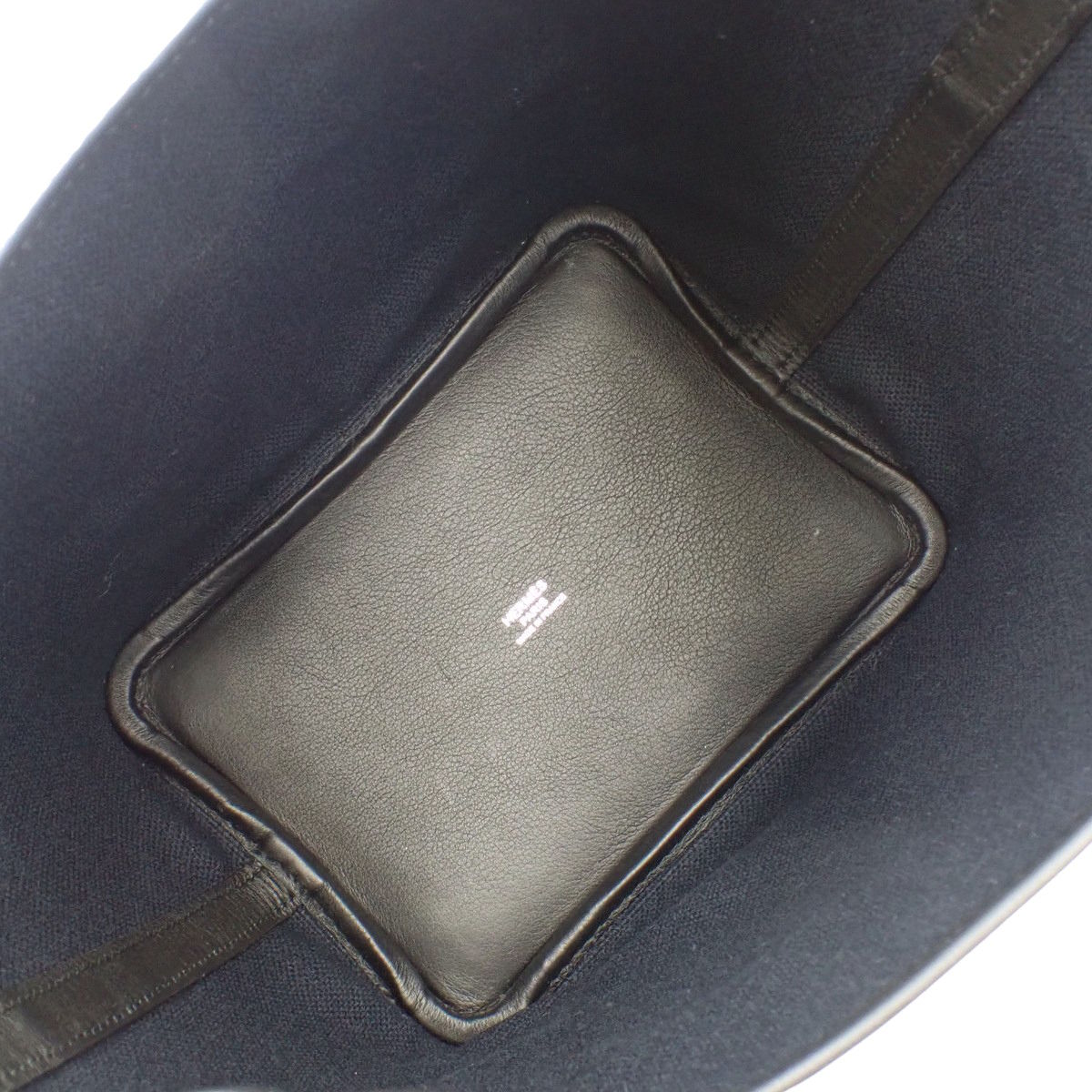 Picotin Lock Cargo PM Toile H, Palladium Hardware, Bleu Nuit, U Stamp