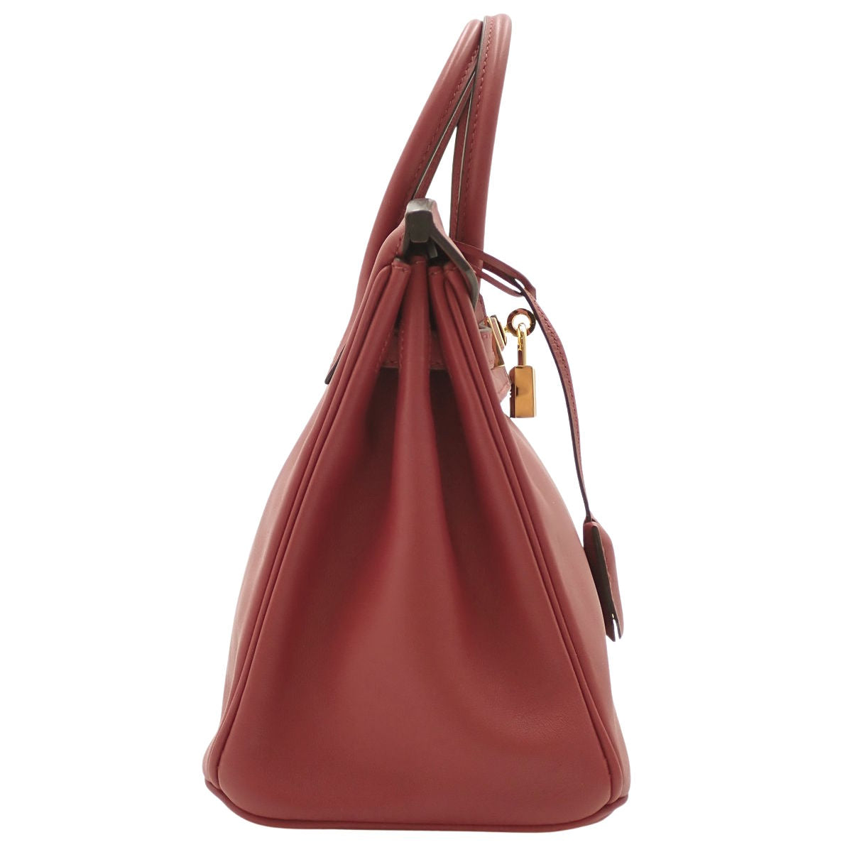 采用Swift皮革的Birkin 25,搭配Rouge Grenat金色五金配件和X形印记