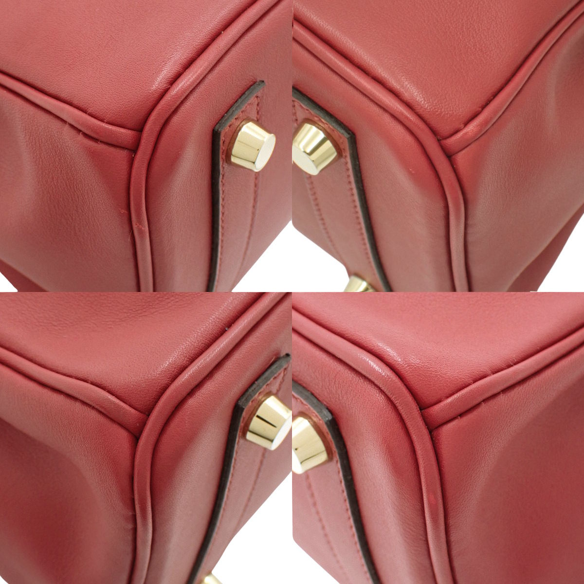 采用Swift皮革的Birkin 25,搭配Rouge Grenat金色五金配件和X形印记