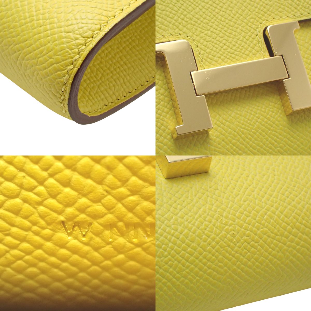 コンスタンスロング トゥーゴー ヴォーエプソン ライム ゴールド金具 W刻印