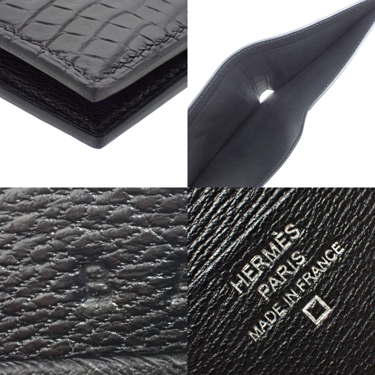MC2 Copernicus Alligator Matte Crocodile Black B Stamp