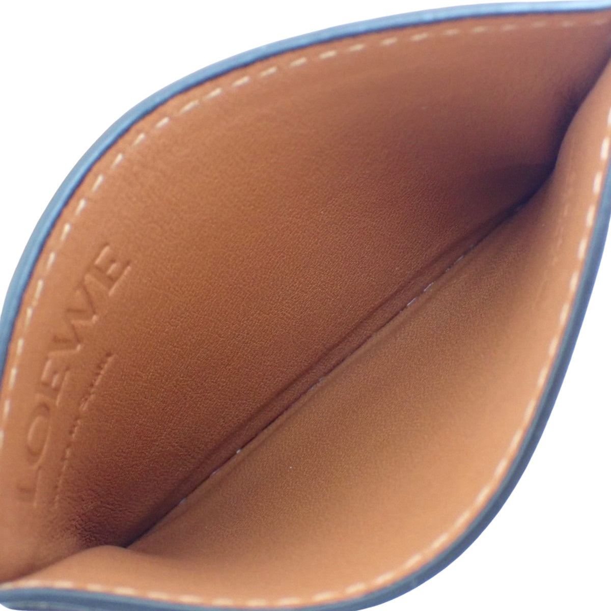 Anagram Brand Plain Card Holder in Calfskin C500322X01