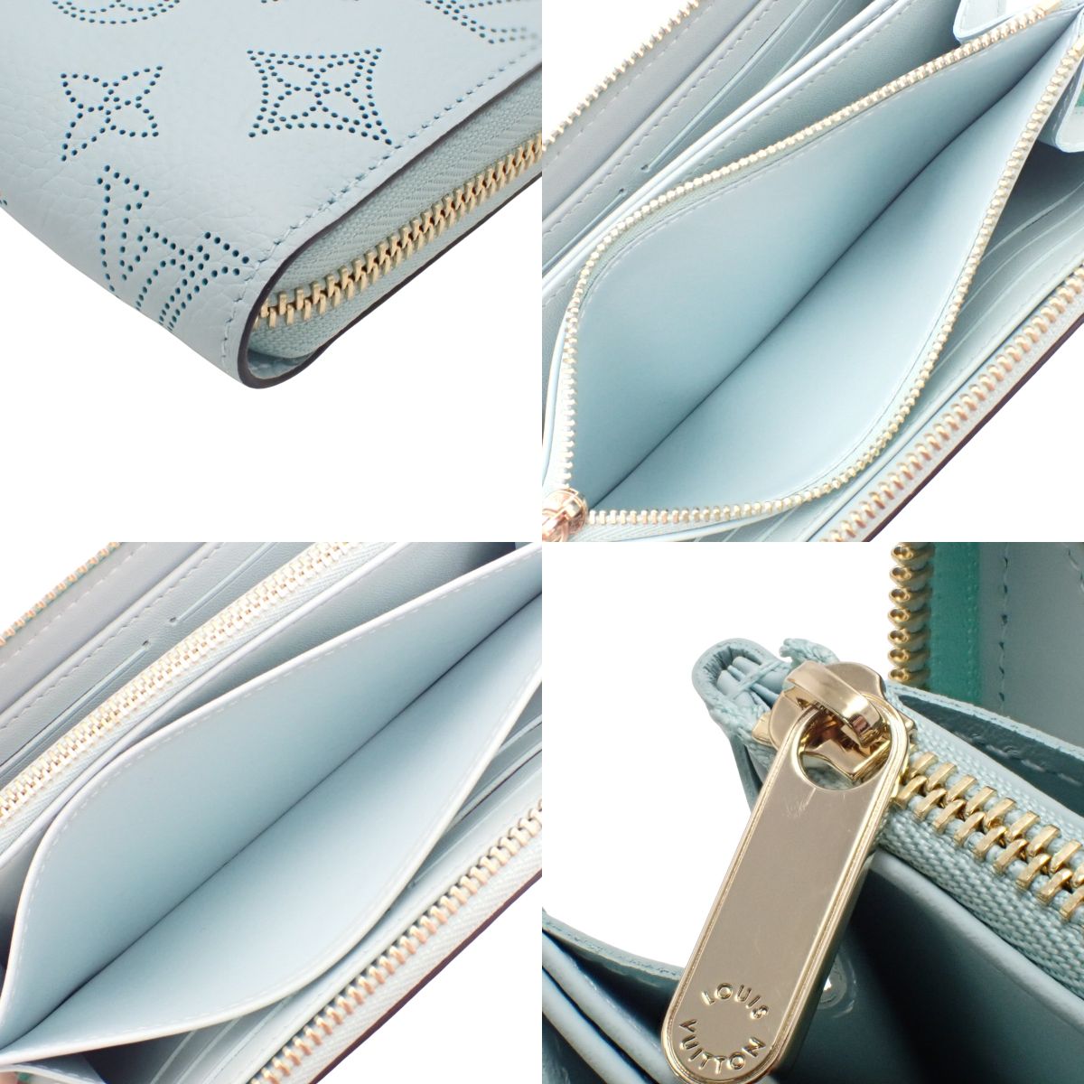 モノグラム・マヒナ ジッピーウォレット ミネラルブルー M83489