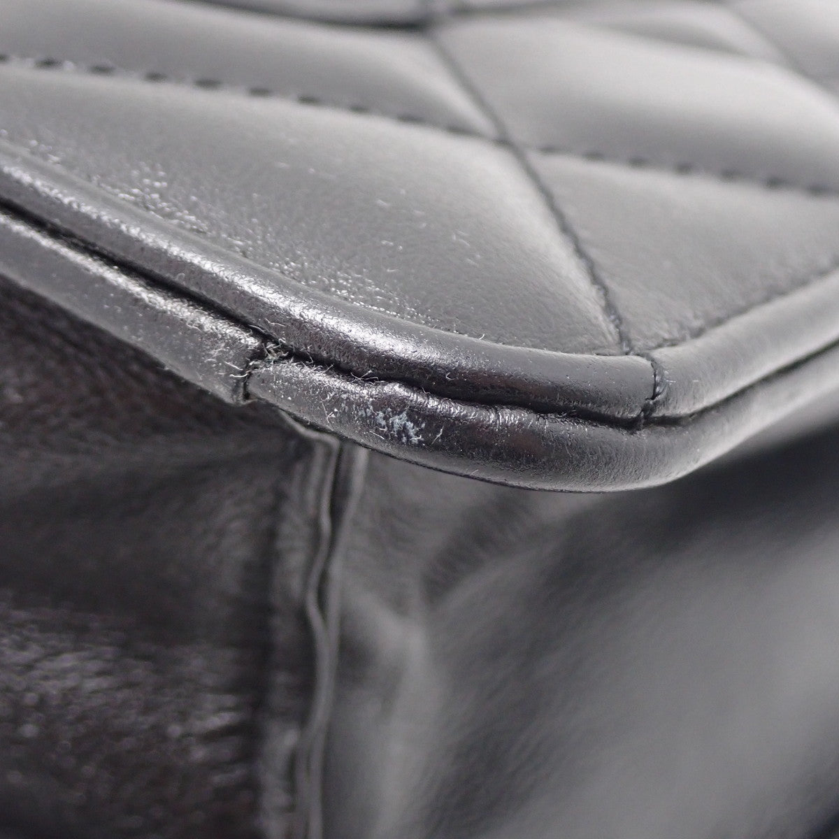 マトラッセ チェーンショルダーバッグ カーフ ブラック AS4066