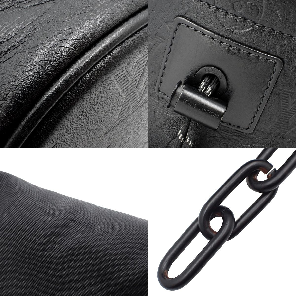 Monogram Shadow Chalk Nano Bag in Black M44628